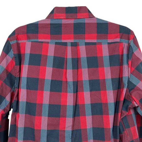 Con.Struct Plaid Lined Casual Button Up Shirt Red Blue Size Small NWOT - Picture 4 of 11